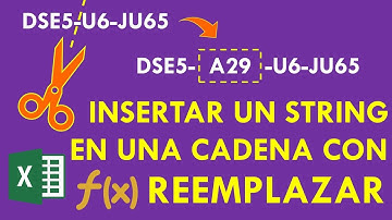 Insertar un String en una cadena con la función REEMPLAZAR