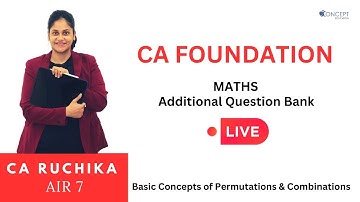 Permutations & Combinations | Solve Additional Question Bank - Live | Day16 #cafoundation #cma