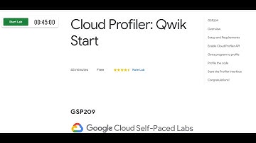 GSP209 Cloud Profiler Qwik Start