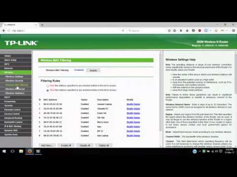 How to Configure TP-LINK Wireless Router MAC Filtering