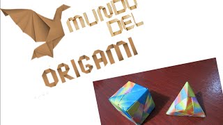 Origami Modular | Cubo y Hexaedro Triangular | Módulo Sonabe o Sonobe