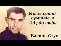 Крізь сотні сумнівів я йду до тебе аудіовірш слухати Василь Стус 