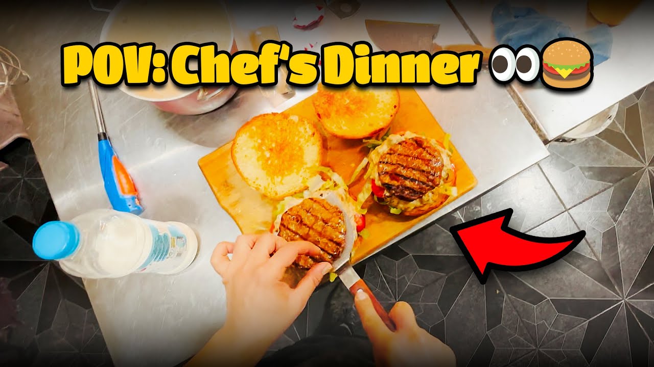 POV: What a Chef Cooks After a Long Shift — Ultimate Burger + Mushroom Sauce