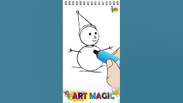 How to draw snowman from number 8 | Let