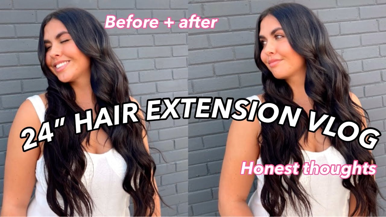 Getting 24” EXTENSIONS for the FIRST time!! (Hand tied bellami ...