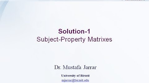 RDF Store: Solution-1: Subject-Property Matrices (Part 4/5)
