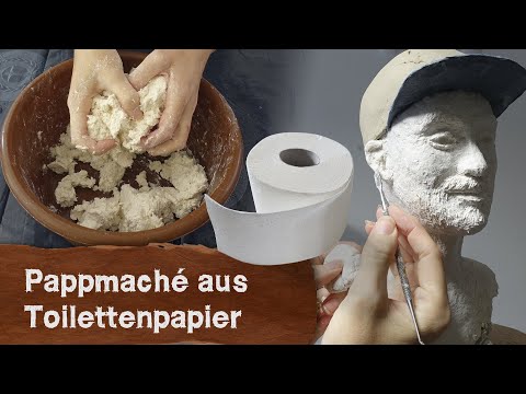 Pappmache aus Toilettenpapier - DIY - paper mache made from toilet paper
