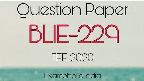 BLIE 229 BLIS previous question paper MCQ type pattern First Time in BLIS IGNOU Bachelor of library