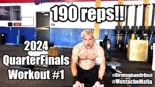 2024 CF Games QuarterFinals Workout #1 – CONSISTENCY for 190 reps – on Snatch/Row/Step-ups