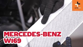 Kuinka vaihtaa raitisilmasuodatin MERCEDES-BENZ A W169 -merkkiseen autoon OHJEVIDEO | AUTODOC