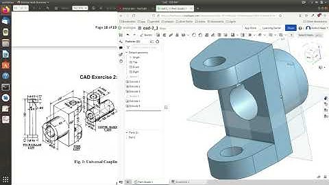 Onshape CAD Tutorial | Universal Coupling - Part1 (Fork) | Amirul Dev
