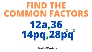 Common Factors of Algebraic Expression | Algebra - Greatest Common Factor | Step-by-Step Tutorial
