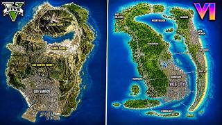 GTA 5 vs GTA 6 Map Comparison… How BIG Is The Difference?