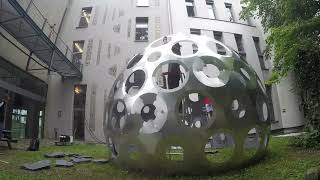 Curved folding dome