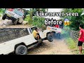 Mahindra Bolero 4x4 pickup truck got stuck badly rescued by Tata 407 4x4 mini truck