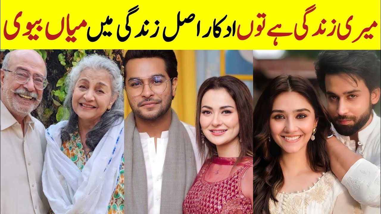 Pakistani Drama Meri Zindagi Hai Tu Cast Real Life partners | Actors Wifes | Hania Amir Bilal Abbas 