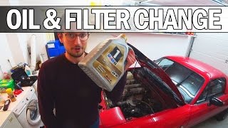 MX5 NA Miata  How to change the motor oil and oil filter