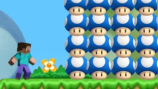 New Super Mario Bros. Wii: Steve's Adventure - 1 Player Co-Op Walkthrough (HD)
