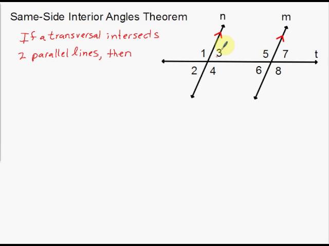 Alternate Exterior Angles Theorem And Same Side Interior You