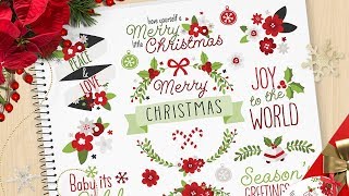 Christmas Wreaths Clip Art | Vector | Images | PSD Designs Collection 2018