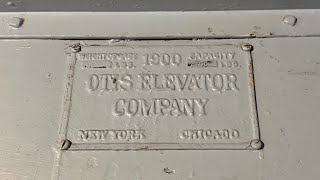A 126 Year Old  Basement- Drum Manual Otis Freight Elevator with Wooden Rails!