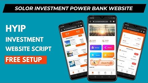 Make Power Bank Hyip Investment Website || Solar Panel Investment App Free Php Script