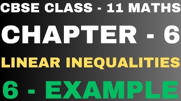 6 Example l Chapter 6 Linear Inequalities example6 l Class11Maths l Chapter 6 example6 solution