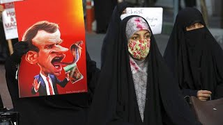 Dühödt tüntetések Macron ellen az iszlám világban