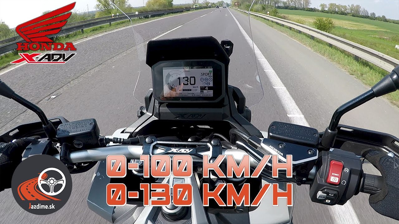 HONDA X-ADV zrýchlenie 0-100 km/h - 130 km/h - ? km/h - YouTube