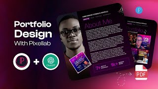 Create Your FIRST PORTFOLIO like a PRO With Pixellab || Convert to PDF Step by Step Tutorial