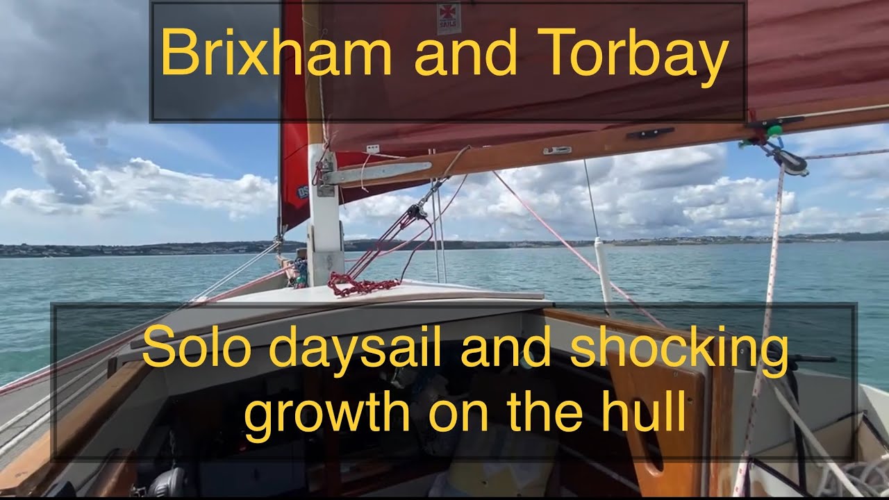 ⁣No 16 Solo Daysailing Torbay how I drop the sails and pick up a mooring and why is the boat so slow?