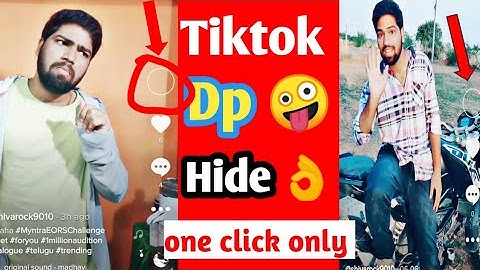 How to hide tiktok dp  || Tiktok invisible dp /only 1 click