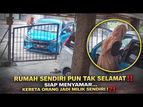Suspek Menyamar Wanita Bertudung ‼️ Axia Hijau Lesap Depan Rumah