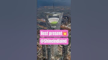 An Aerial Flyby of a Skyscraper Stadium Design 😱 | Futuristic AI Concept #shorts 🔥#viral