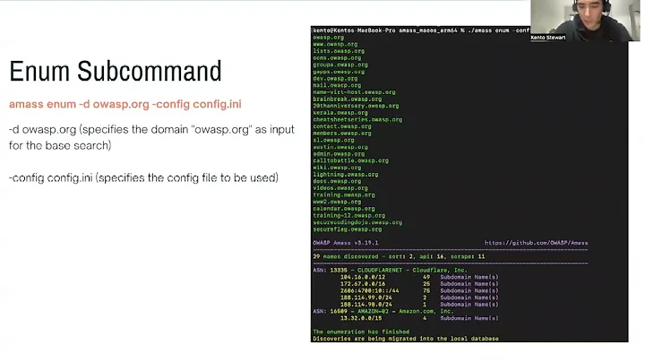 OWASP NZ 22 - Mapping Your External Perimeter during an Incident with OWASP Amass - Kento Stewart