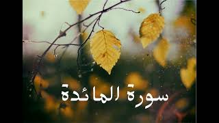 سورة المائدة كاملة للشيخ هاني الرفاعي بصوت عذب و جميل و تلاوة رائعة و بدقة عالية ... توقف و أرح قلبك