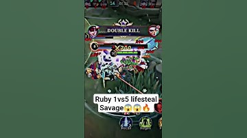 ruby 1vs5 lifesteal savage😱 #mlbb #mobilelegend #ruby #savage