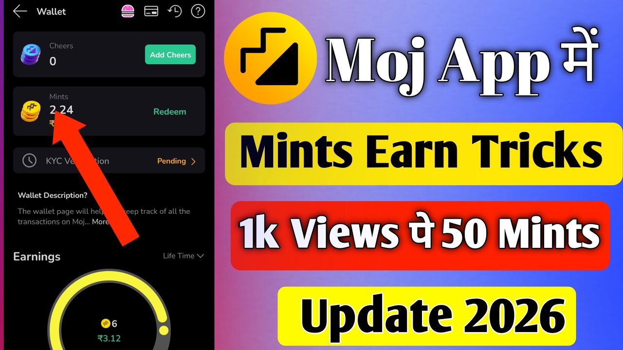 How to Earn Mints in Moj App 2026 || moj app me mints earn kaise kare || Moj App Monetization 
