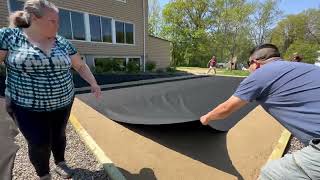How we prepared and leveled the ground for Intex 32' x 16' pool + review!