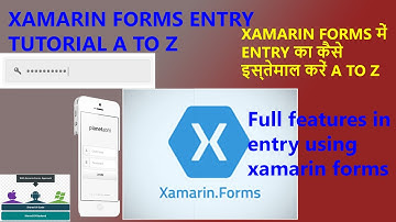 Part 3 Xamarin Forms with Visual Studio  Button, Entry In Hindi