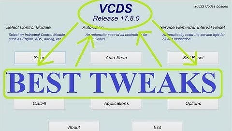 VCDS -  Best Tweaks