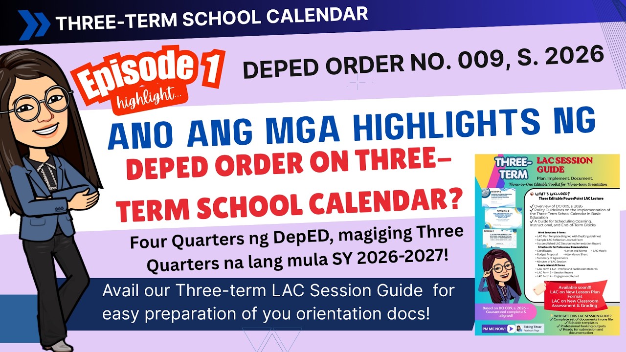 Overview on Three Term School Calendar || DepEd Order 009, s. 2009 ...