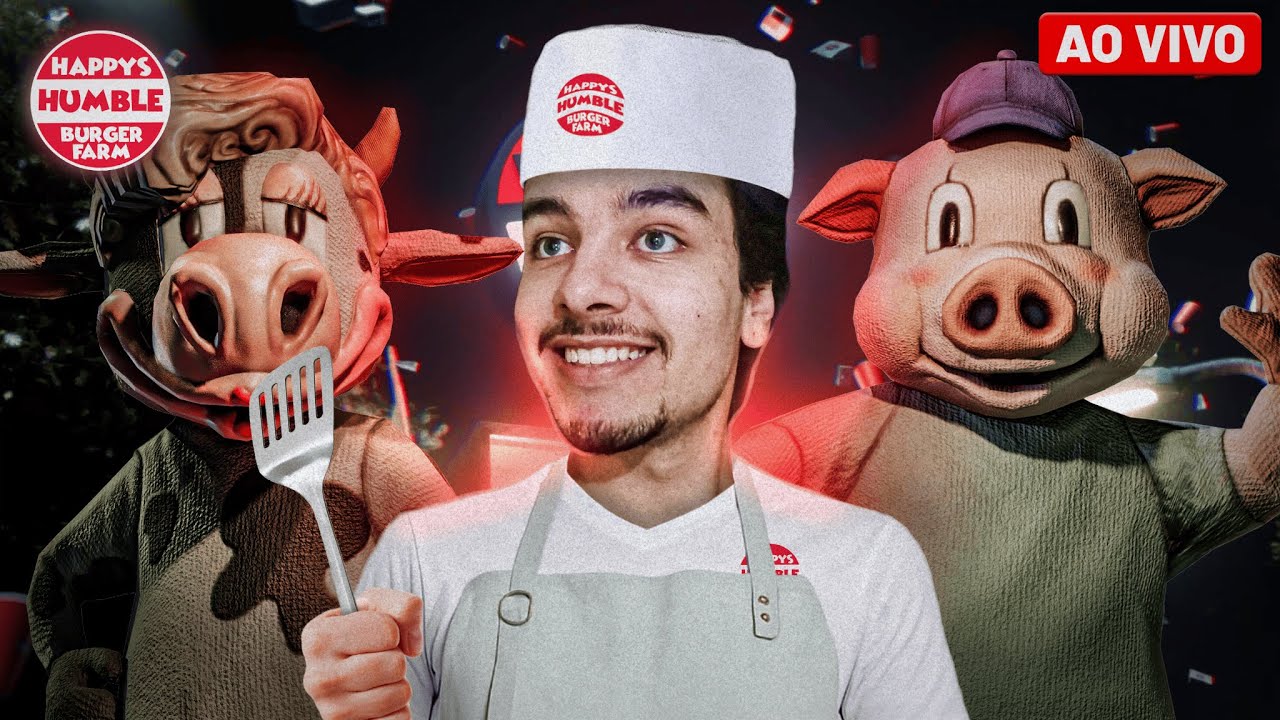 TRABALHAR AQUI É UM PESADELO! 👀🍔 - Happy’s Humble Burger Farm PT-BR 🔴 | AO VIVO