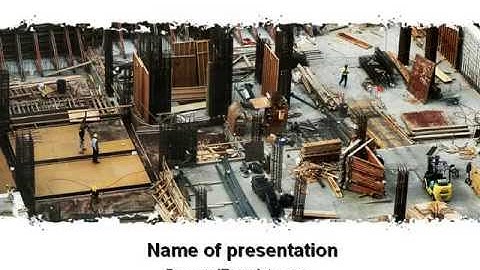 Big Building Site PowerPoint Template by PoweredTemplate.com