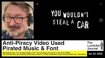 Anti-Piracy Video Used Pirated Music & Font