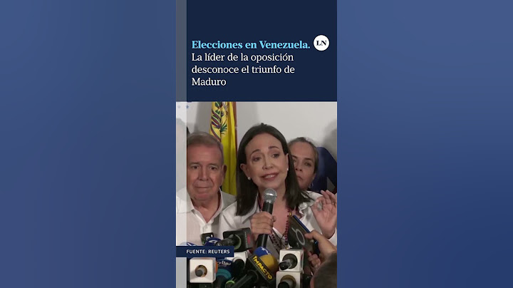 María Corina Machado desconoce el triunfo de Maduro: “Ganamos y todo el mundo lo sabe”