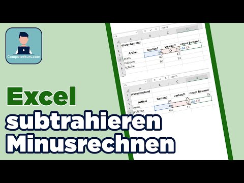 Video: Wie macht man eine Minussumme in Excel?