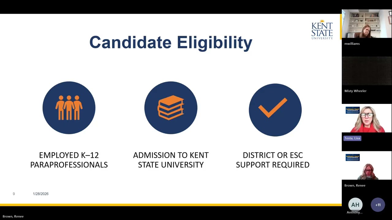 Kent State University Registered Apprenticeship in Special Education | Information Session