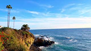 Ocean Background of Laguna Beach with Calm Beautiful Spa  Music