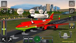 Flight Sim 2018 #27 - New Red Airplane Space Rocket - Best Android Gameplay screenshot 5
